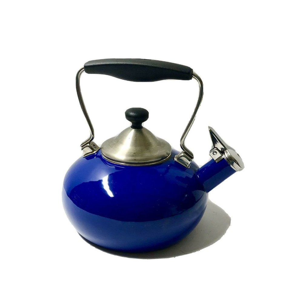 Chantal Cobalt Blue Whistling Teapot Tea Kettle